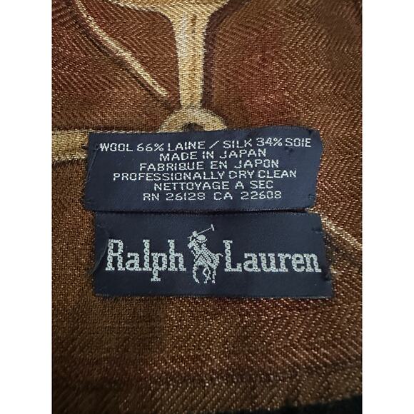 Ralph Lauren equestrian wool Silk horse Scarf Black Red 50x50” large READ - Picture 9 of 16